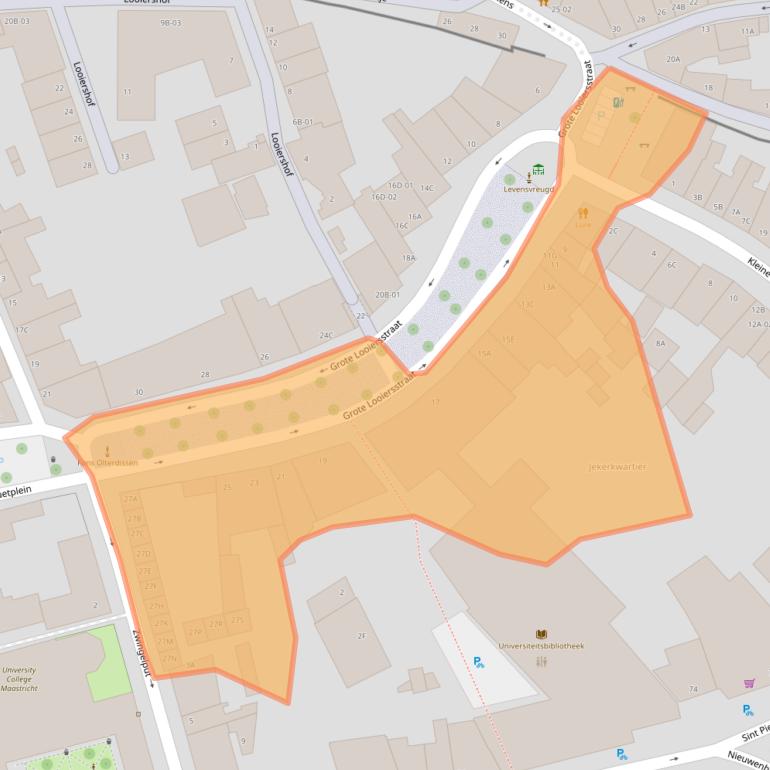 Kaart van postcodegebied 6211JH.