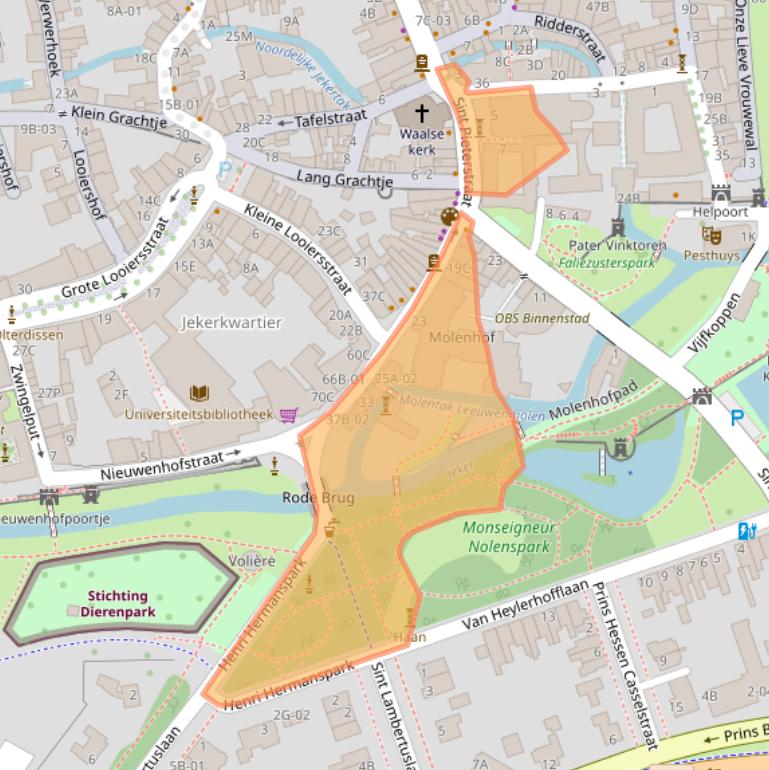 Kaart van postcodegebied 6211JM.