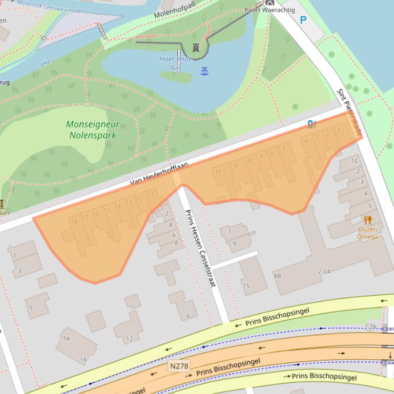 Kaart van postcodegebied 6211KA.