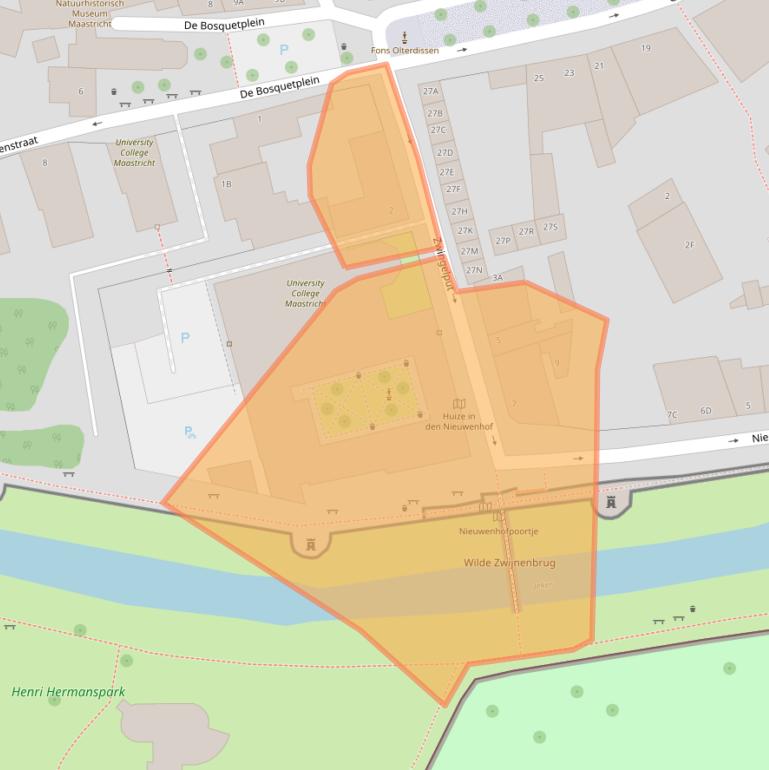 Kaart van postcodegebied 6211KH.