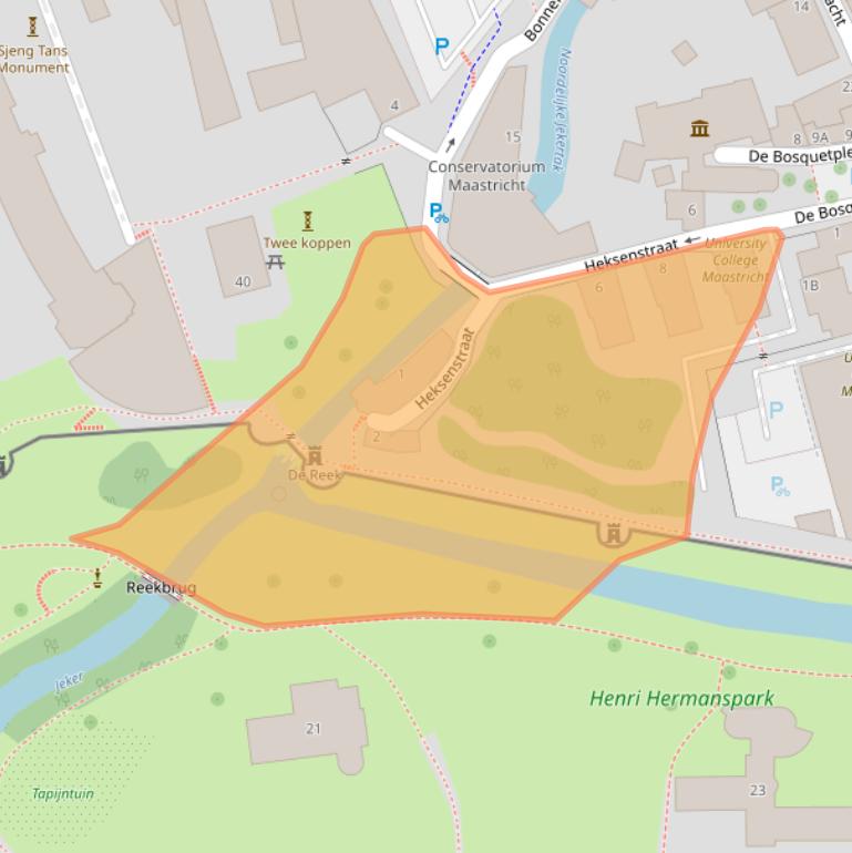 Kaart van postcodegebied 6211KK.