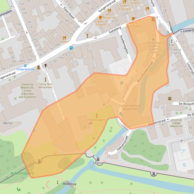 Kaart van postcodegebied 6211KL.