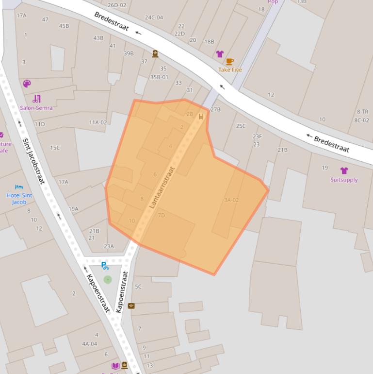 Kaart van postcodegebied 6211KX.