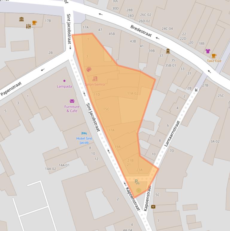 Kaart van postcodegebied 6211LA.