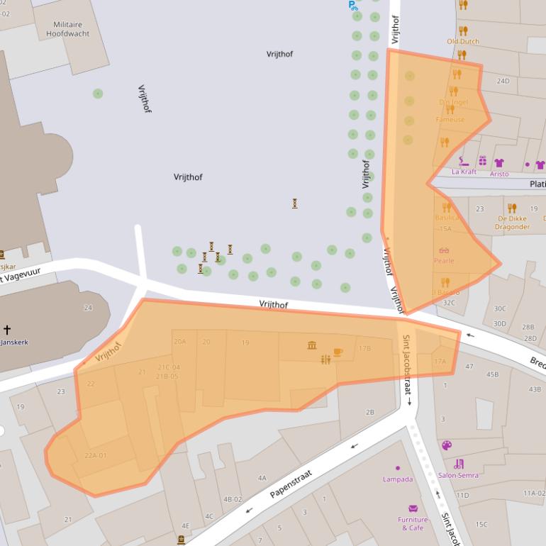 Kaart van postcodegebied 6211LD.