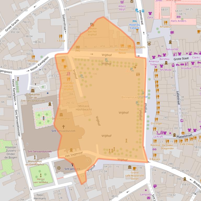 Kaart van postcodegebied 6211LE.