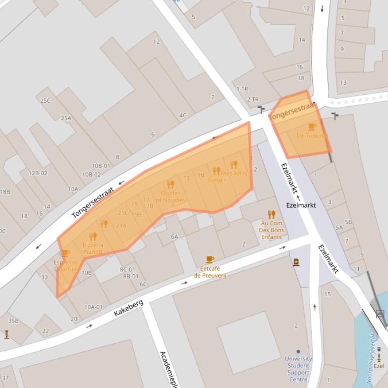 Kaart van postcodegebied 6211LL.