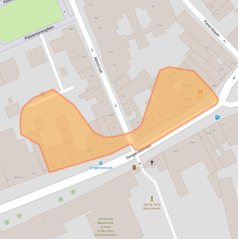 Kaart van postcodegebied 6211LP.