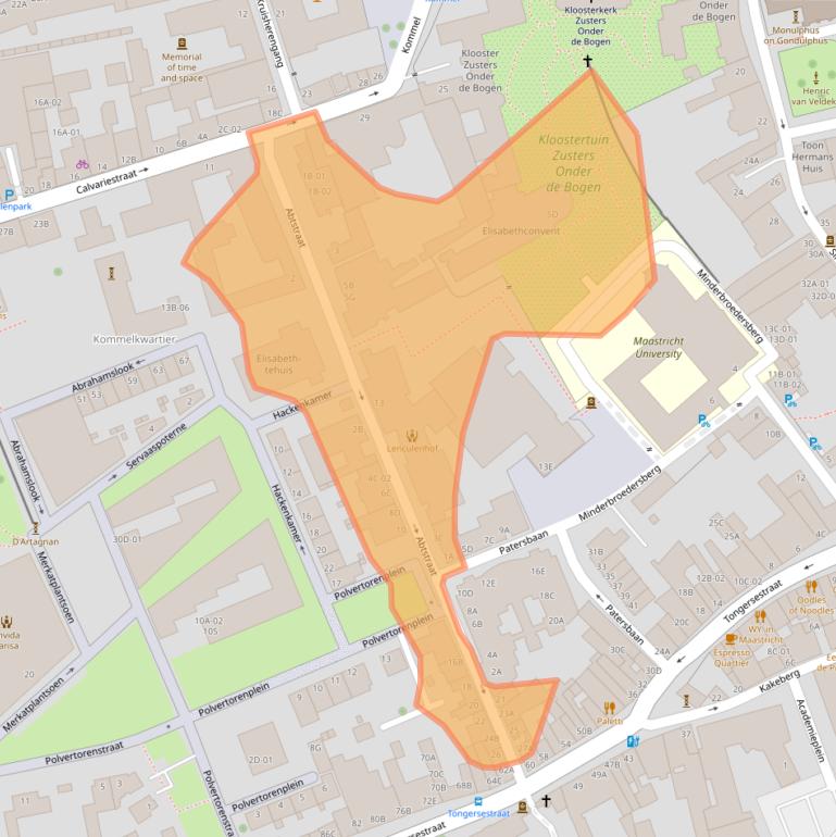 Kaart van postcodegebied 6211LS.