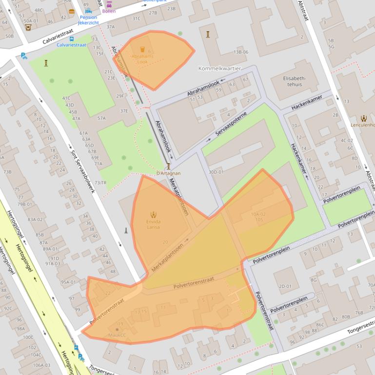 Kaart van postcodegebied 6211LX.