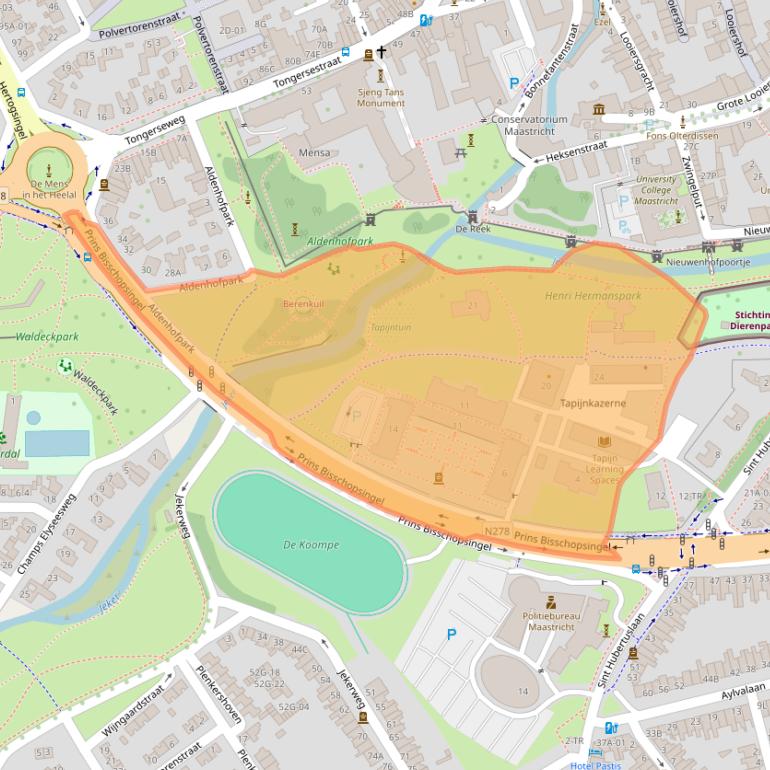 Kaart van postcodegebied 6211ME.