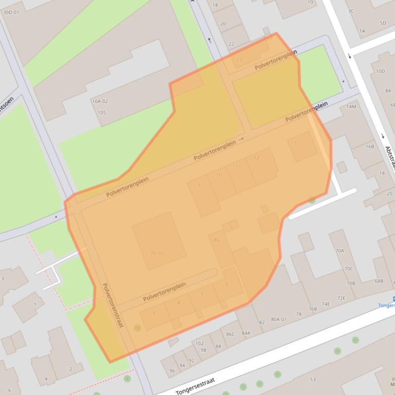 Kaart van postcodegebied 6211MZ.