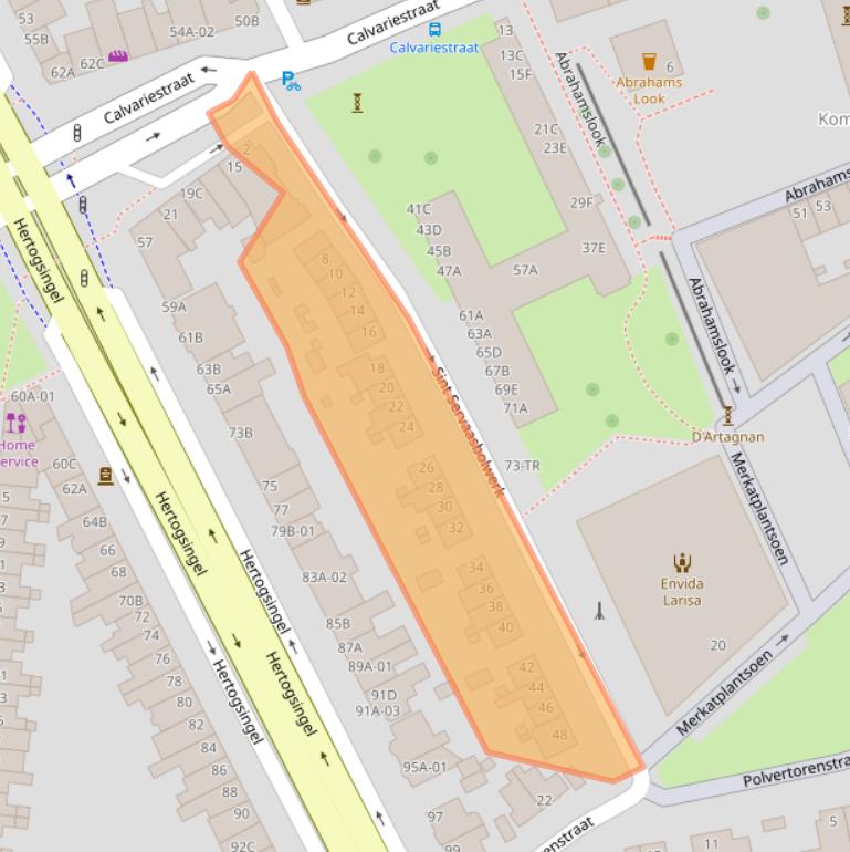 Kaart van postcodegebied 6211NB.