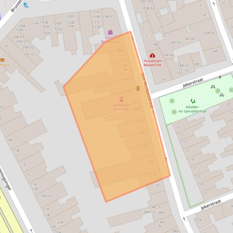 Kaart van postcodegebied 6211NN.