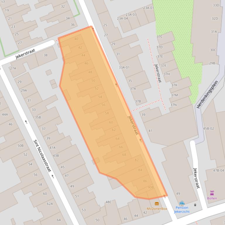 Kaart van postcodegebied 6211NV.