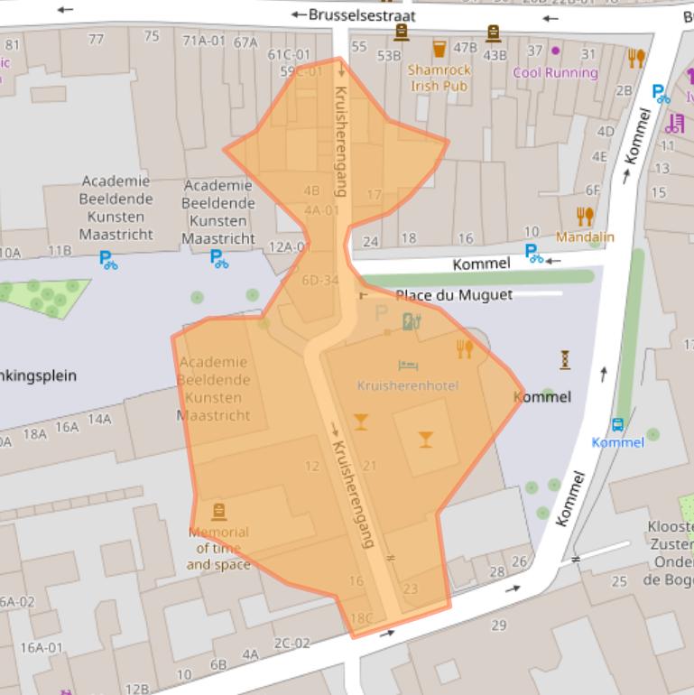 Kaart van postcodegebied 6211NW.