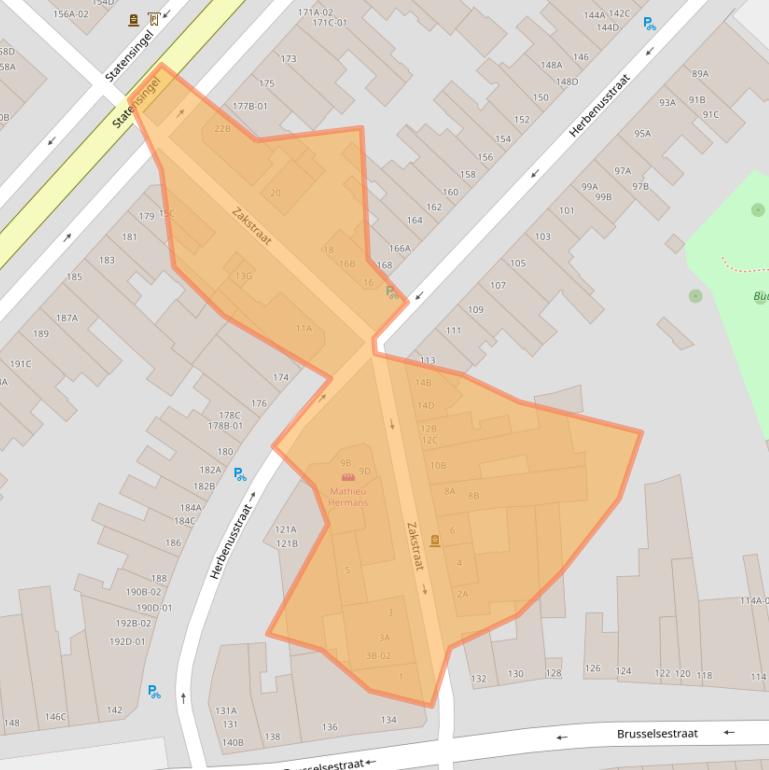 Kaart van postcodegebied 6211PS.