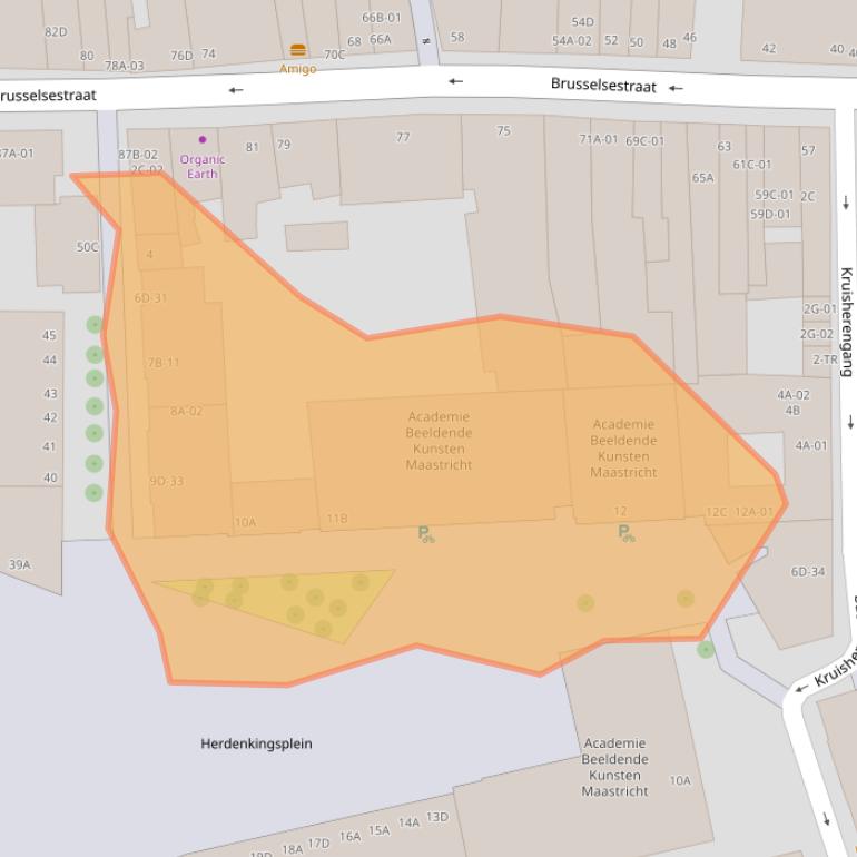 Kaart van postcodegebied 6211PW.