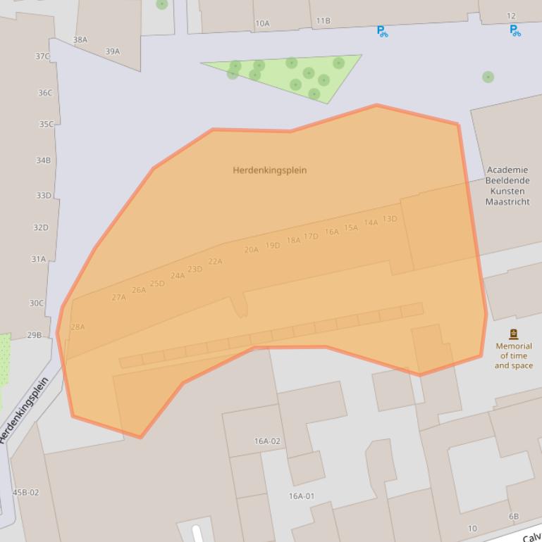 Kaart van postcodegebied 6211PX.