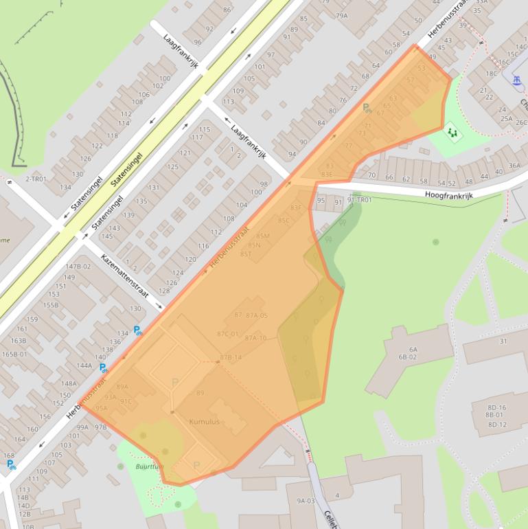 Kaart van postcodegebied 6211RB.