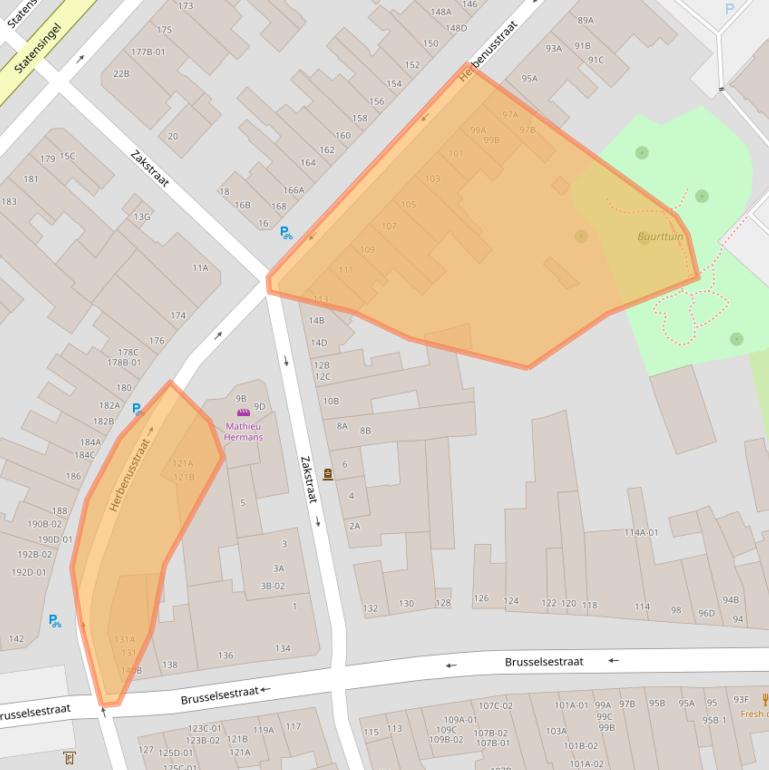 Kaart van postcodegebied 6211RC.