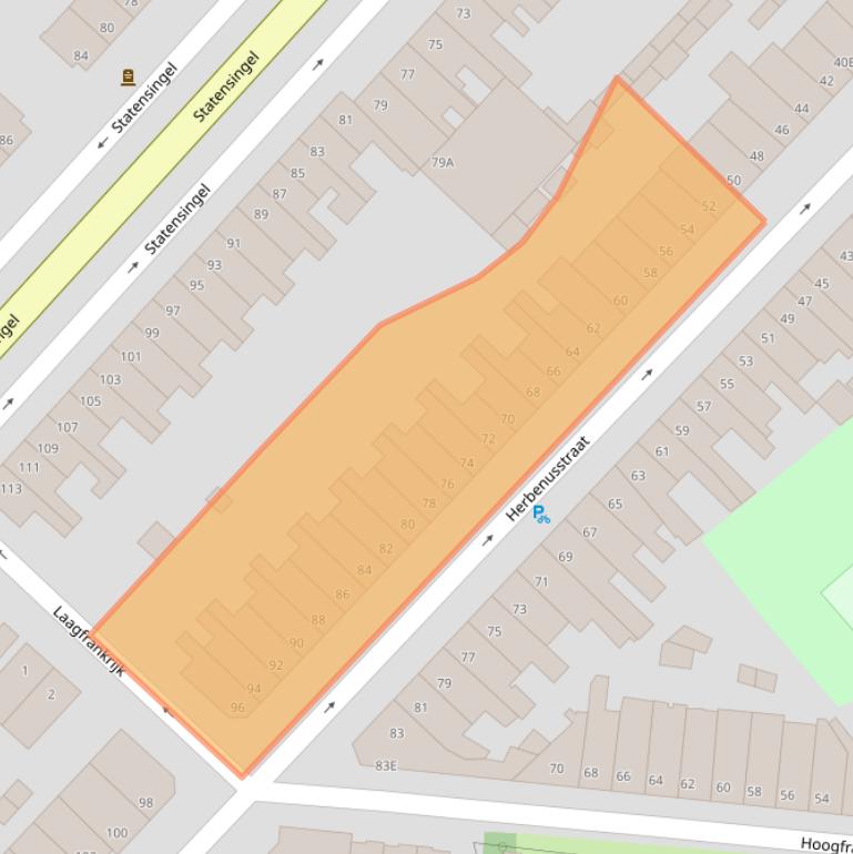 Kaart van postcodegebied 6211RE.