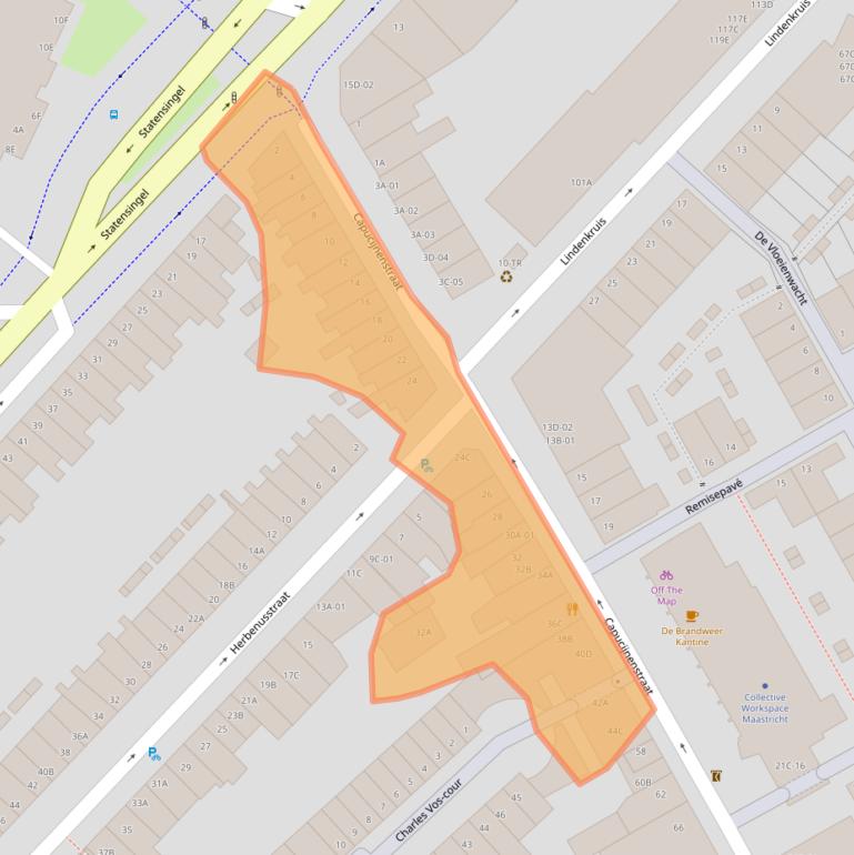 Kaart van postcodegebied 6211RR.