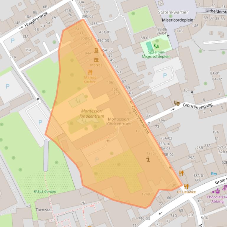 Kaart van postcodegebied 6211RT.