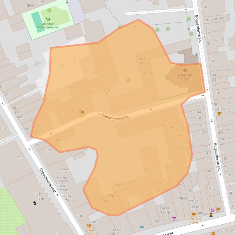 Kaart van postcodegebied 6211RV.