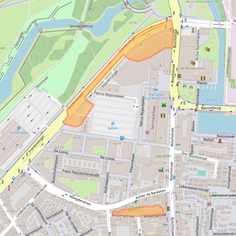 Kaart van postcodegebied 6211SC.