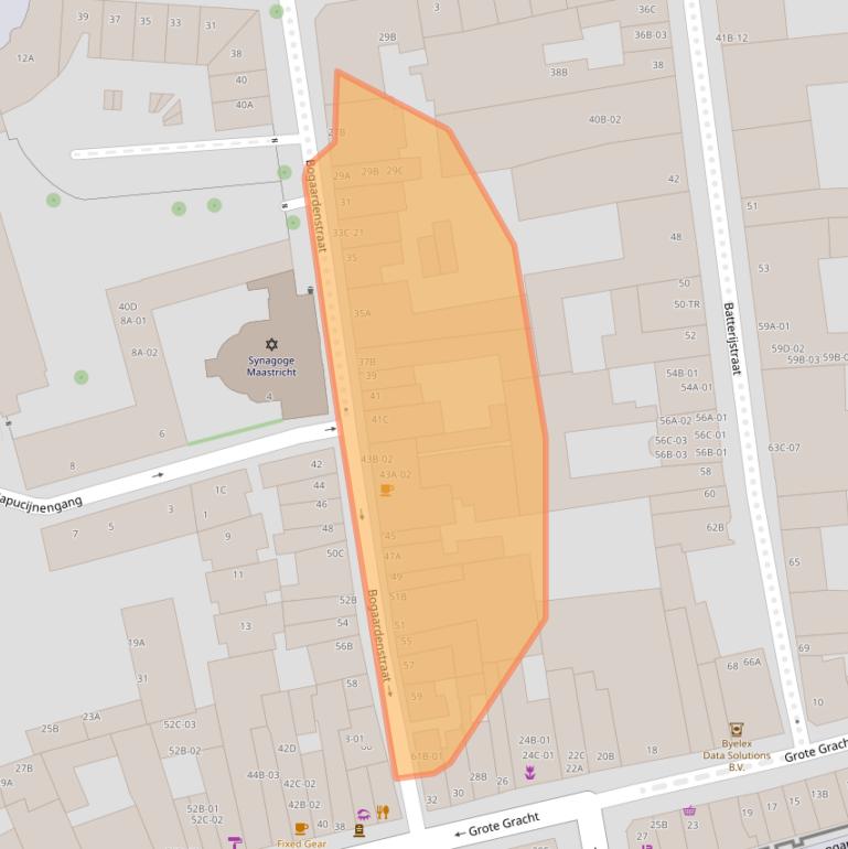 Kaart van postcodegebied 6211SN.