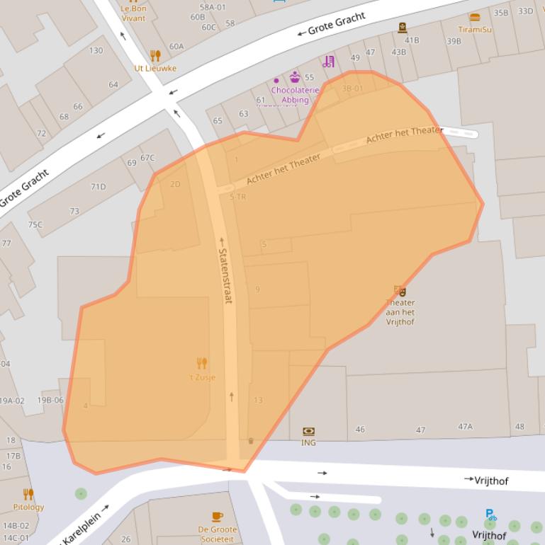 Kaart van postcodegebied 6211TB.