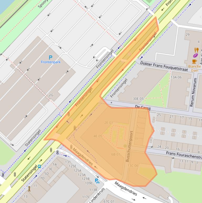 Kaart van postcodegebied 6211WB.
