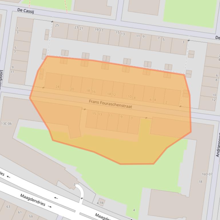 Kaart van postcodegebied 6211WC.