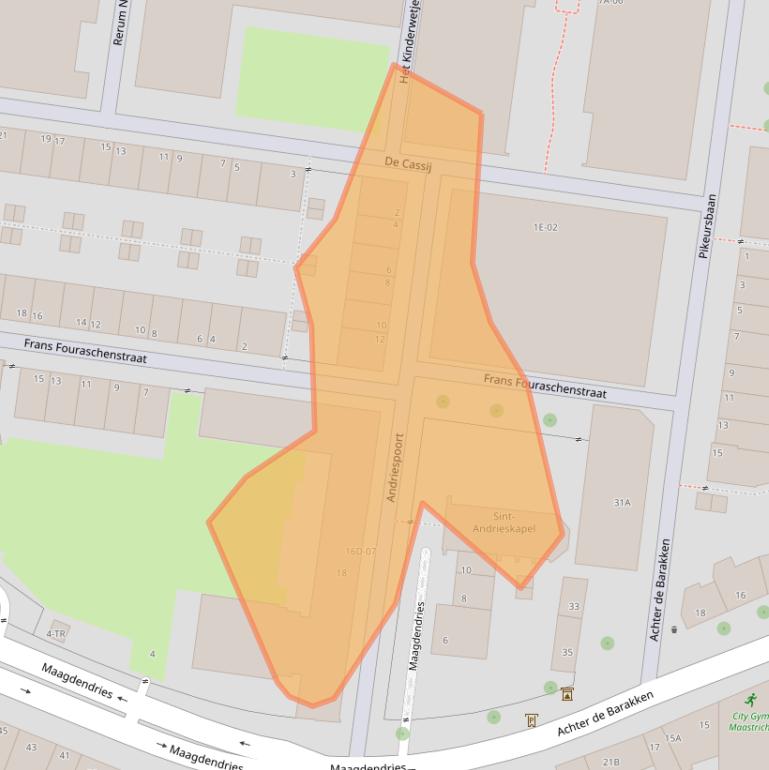 Kaart van postcodegebied 6211WD.