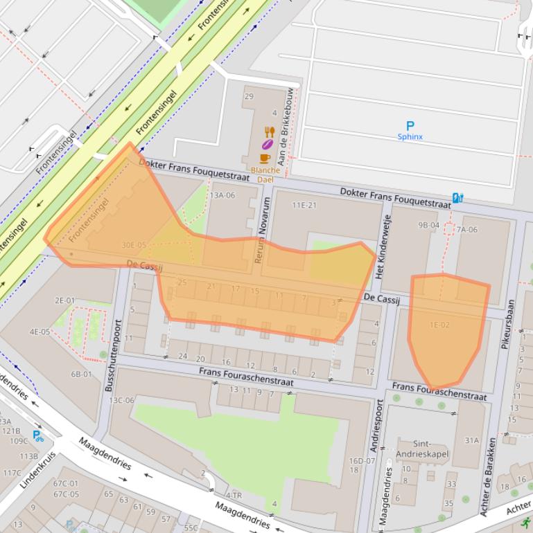 Kaart van postcodegebied 6211WE.