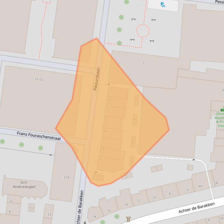 Kaart van postcodegebied 6211WK.