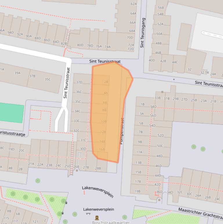 Kaart van postcodegebied 6211XA.
