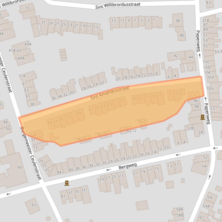 Kaart van postcodegebied 6212CL.
