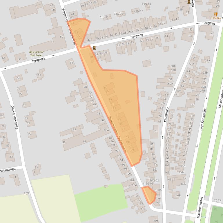 Kaart van postcodegebied 6212CR.