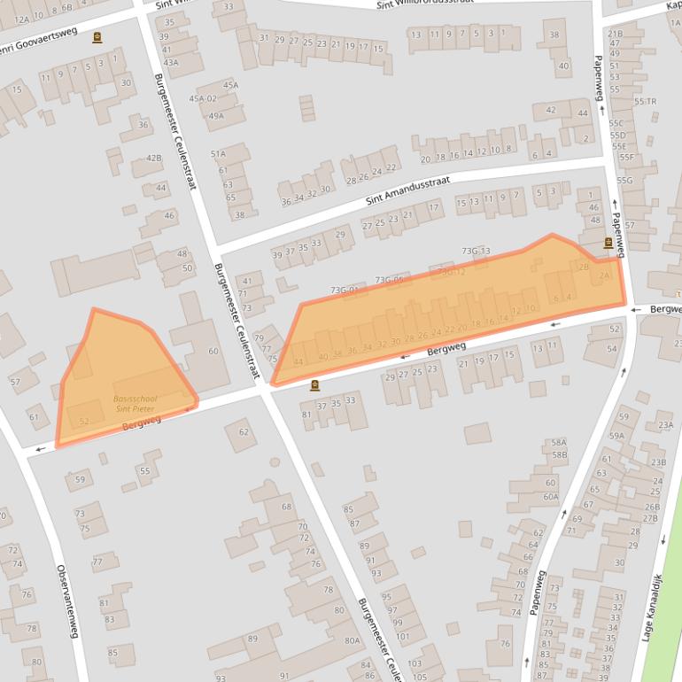 Kaart van postcodegebied 6212CX.