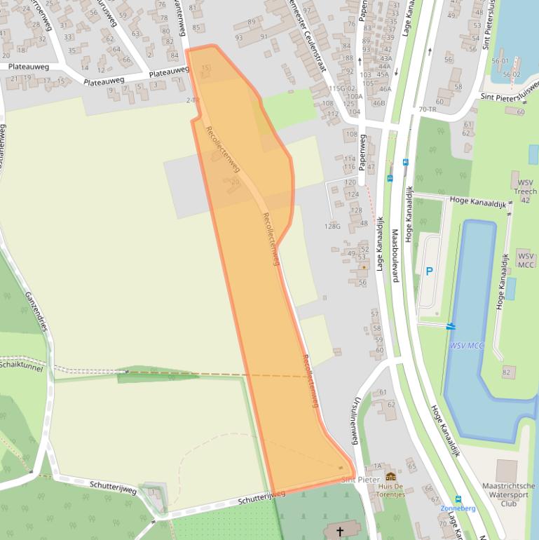 Kaart van postcodegebied 6212CZ.