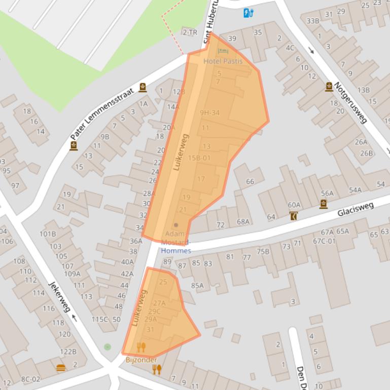 Kaart van postcodegebied 6212ET.