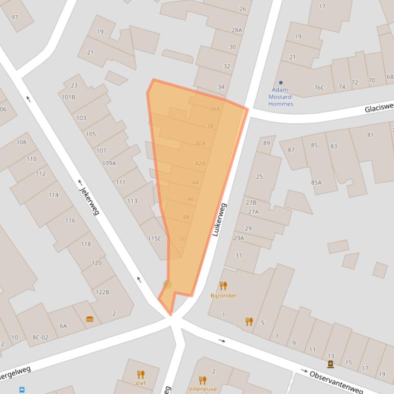 Kaart van postcodegebied 6212EW.