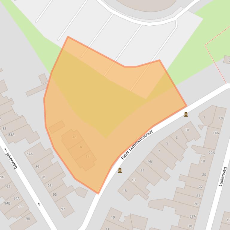 Kaart van postcodegebied 6212EZ.