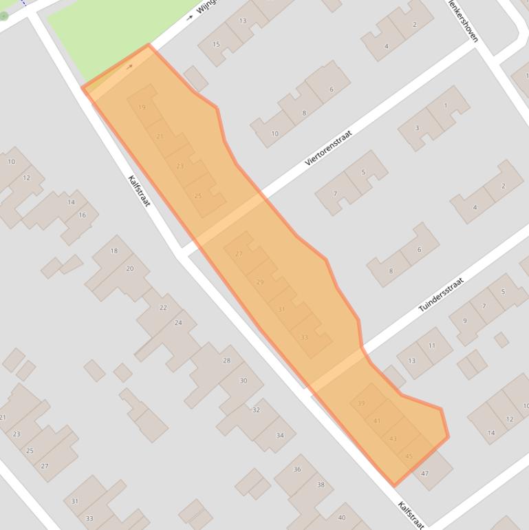 Kaart van postcodegebied 6212GT.