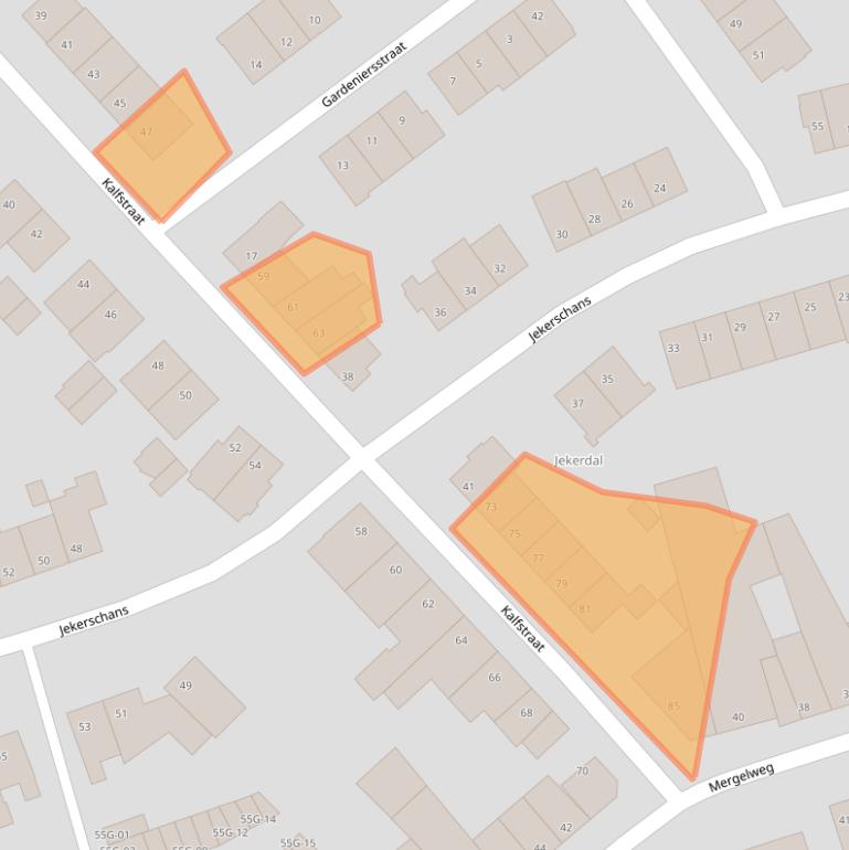 Kaart van postcodegebied 6212GV.