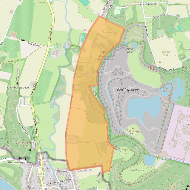 Kaart van postcodegebied 6212NJ.