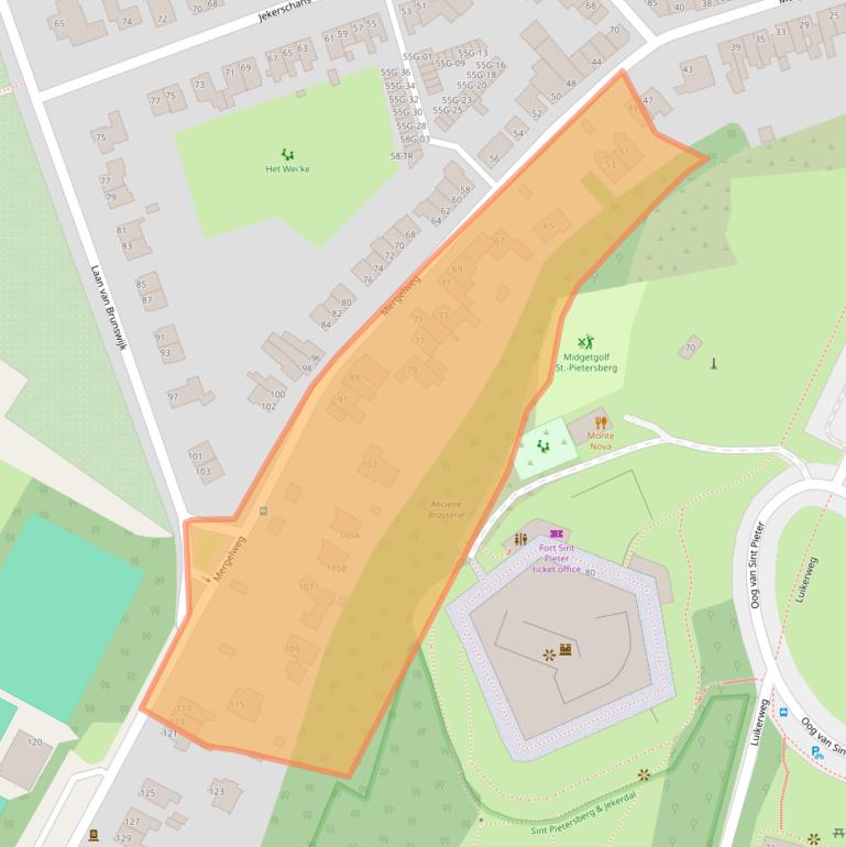 Kaart van postcodegebied 6212XB.