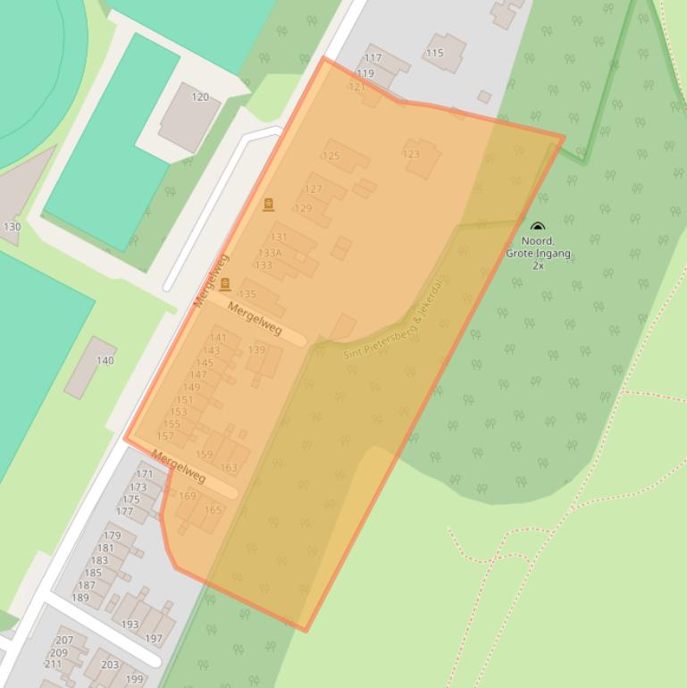 Kaart van postcodegebied 6212XC.